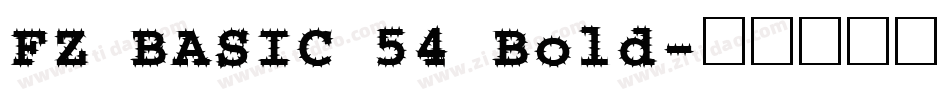 FZ BASIC 54 Bold字体转换